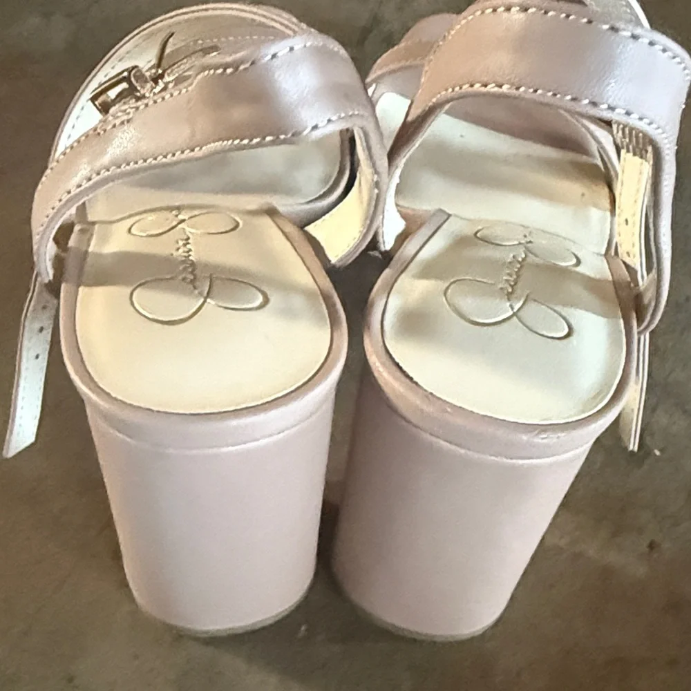 Jessica Simpson Sendinal Blush Pink Platform Sandals 7.5